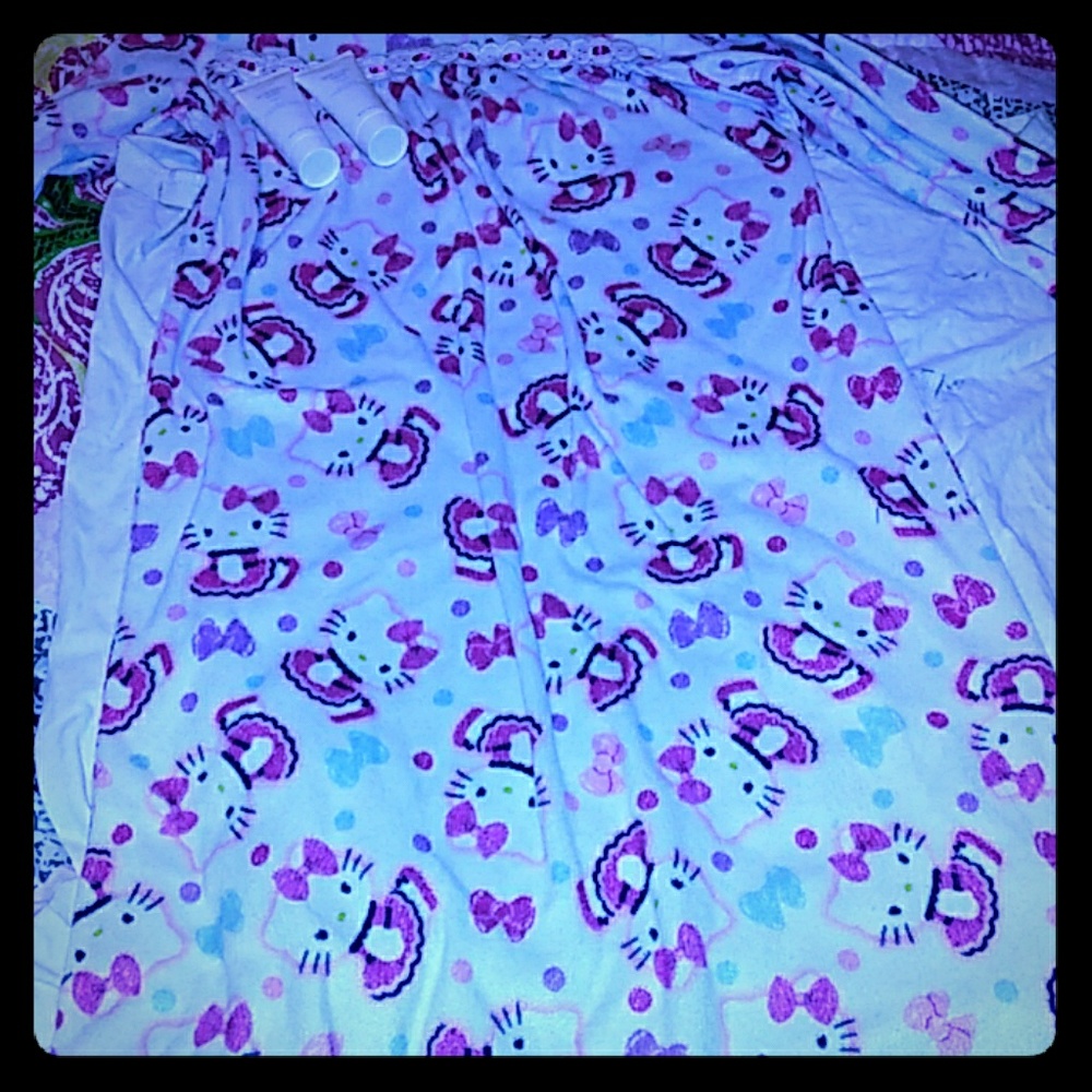 a nightgown and lotion